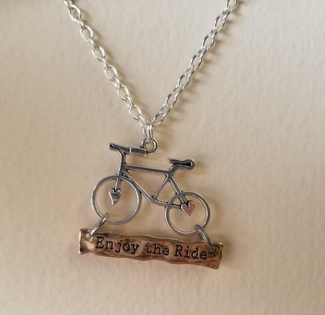 Enjoy The Ride Bicycle Pendant Necklace - DearBritt