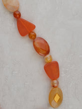 Orange Sea Glass Necklace - One of a kind