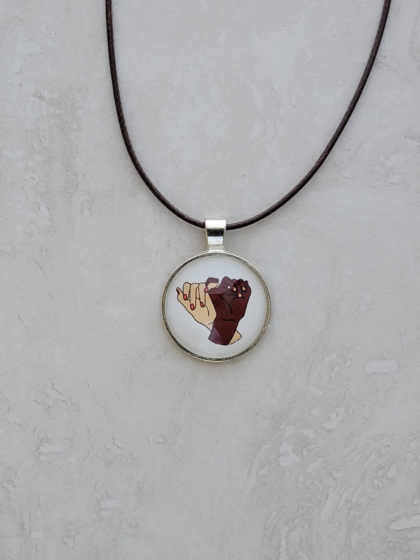 Better Together Silver Pendant Necklace - Handmade Jewelry for a Cause