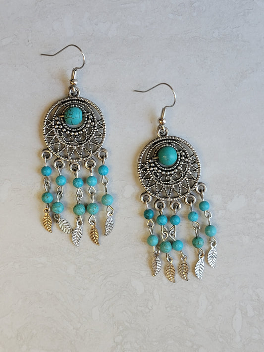 Silver Dream Catcher Earrings