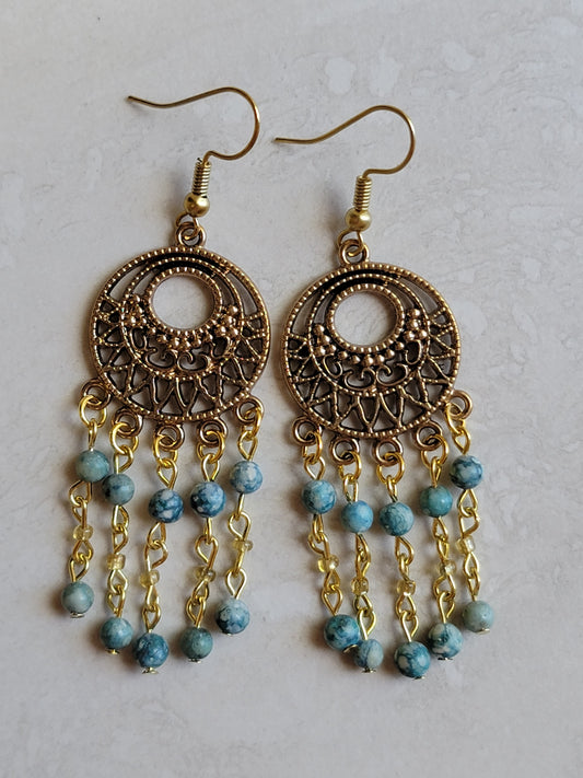 Gold Dream Catcher Earrings