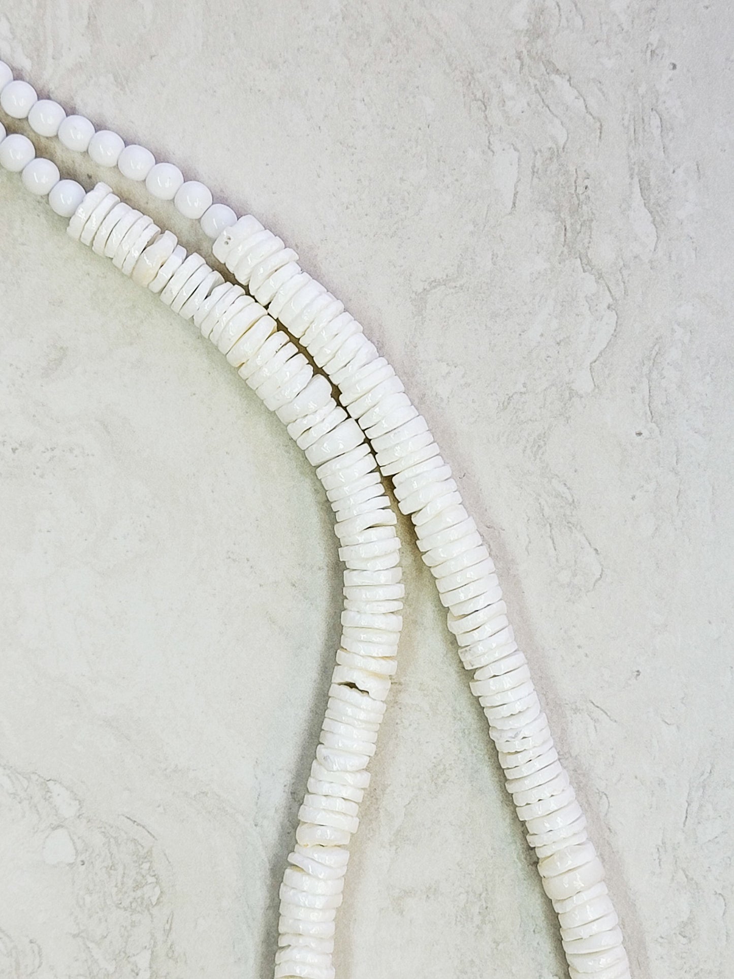 White Puka Sea Shell Necklace - Silver Adjustable Lobster Clasp