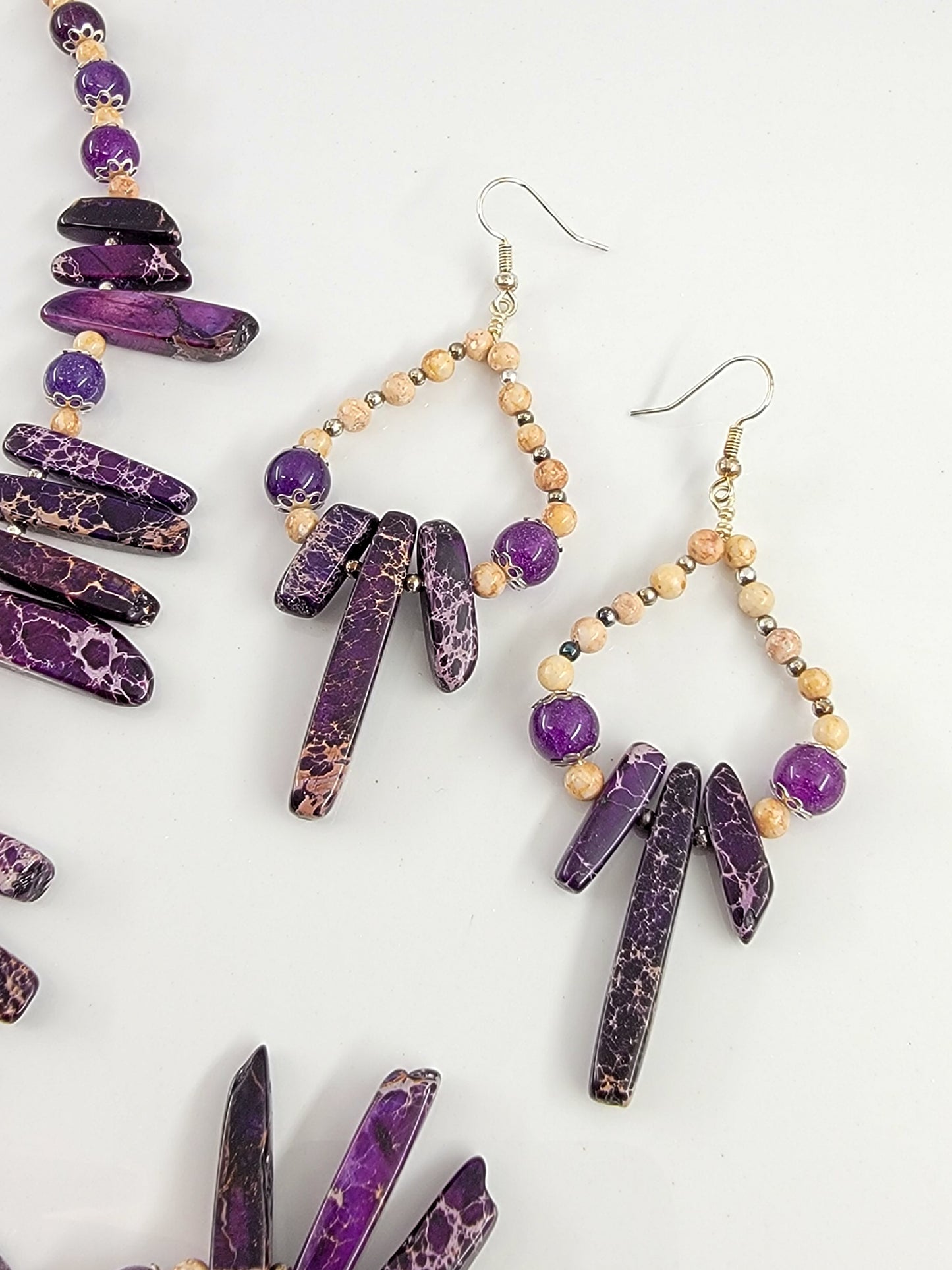 Purple Jasper Earrings