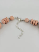 Pink Vintage Necklace With Silver Accents - One of a kind