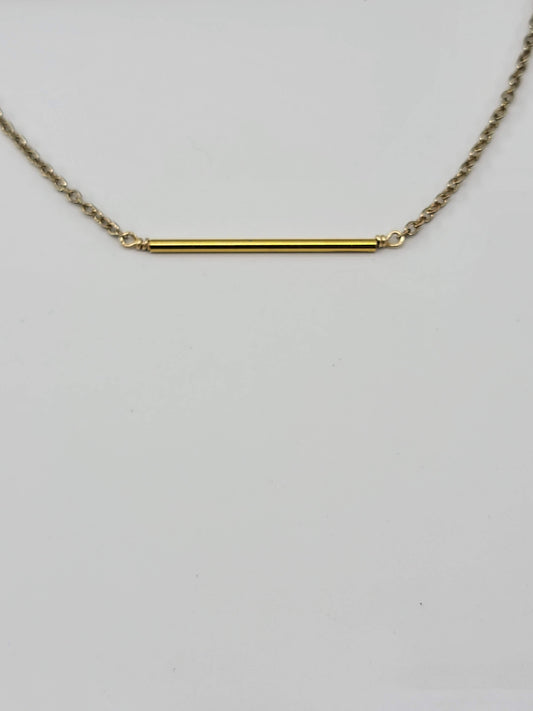 Golden Bar Necklace - One of a kind - Adjustable lobster clasp