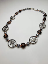 Copper & Gray Pearl Necklace - One of a kind
