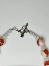 Orange & White Swirl Necklace