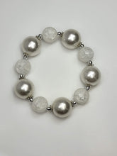 White, Pearl & Silver Bracelet - One of a kind