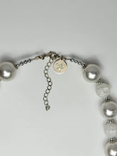 White, Pearl & Silver Necklace - One of a kind