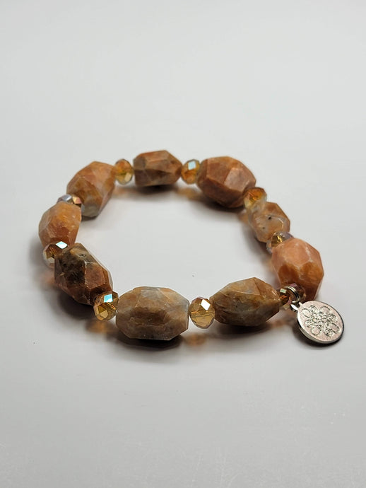 Orange Quarts Stone Bracelet - One of a kind