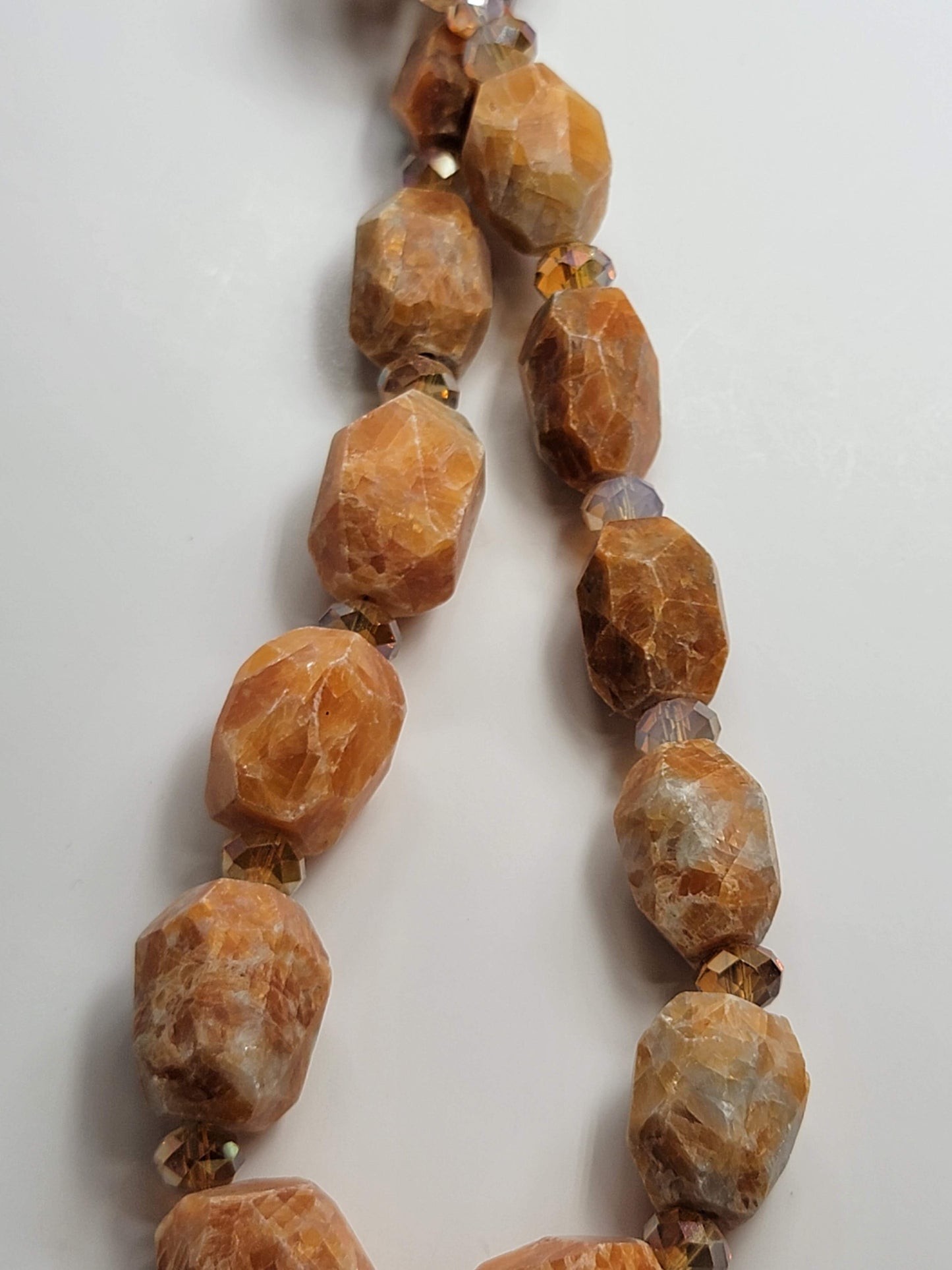 Orange Quarts Stone Necklace - One of a kind