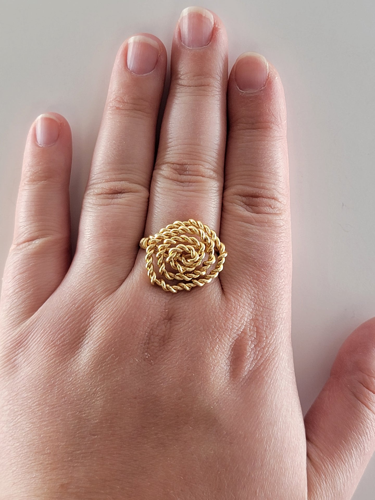 Gold Wire-Wrapped Ring - Twist