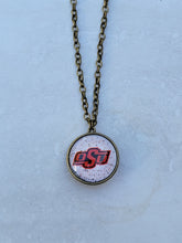 OSU, Speckled, Brass Double Sided Necklace - Made to order - Customizable