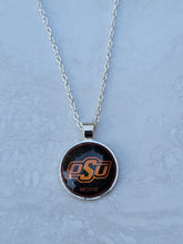 OSU Wrestling, Silver 1" Round Necklace - Made to order - Custom Length
