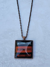 OK State, Copper 1.5" Square Necklace - Made to order - Custom Length