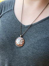 OSU, Chevron, Copper 1.5" Round Necklace - Made to order - Custom Length