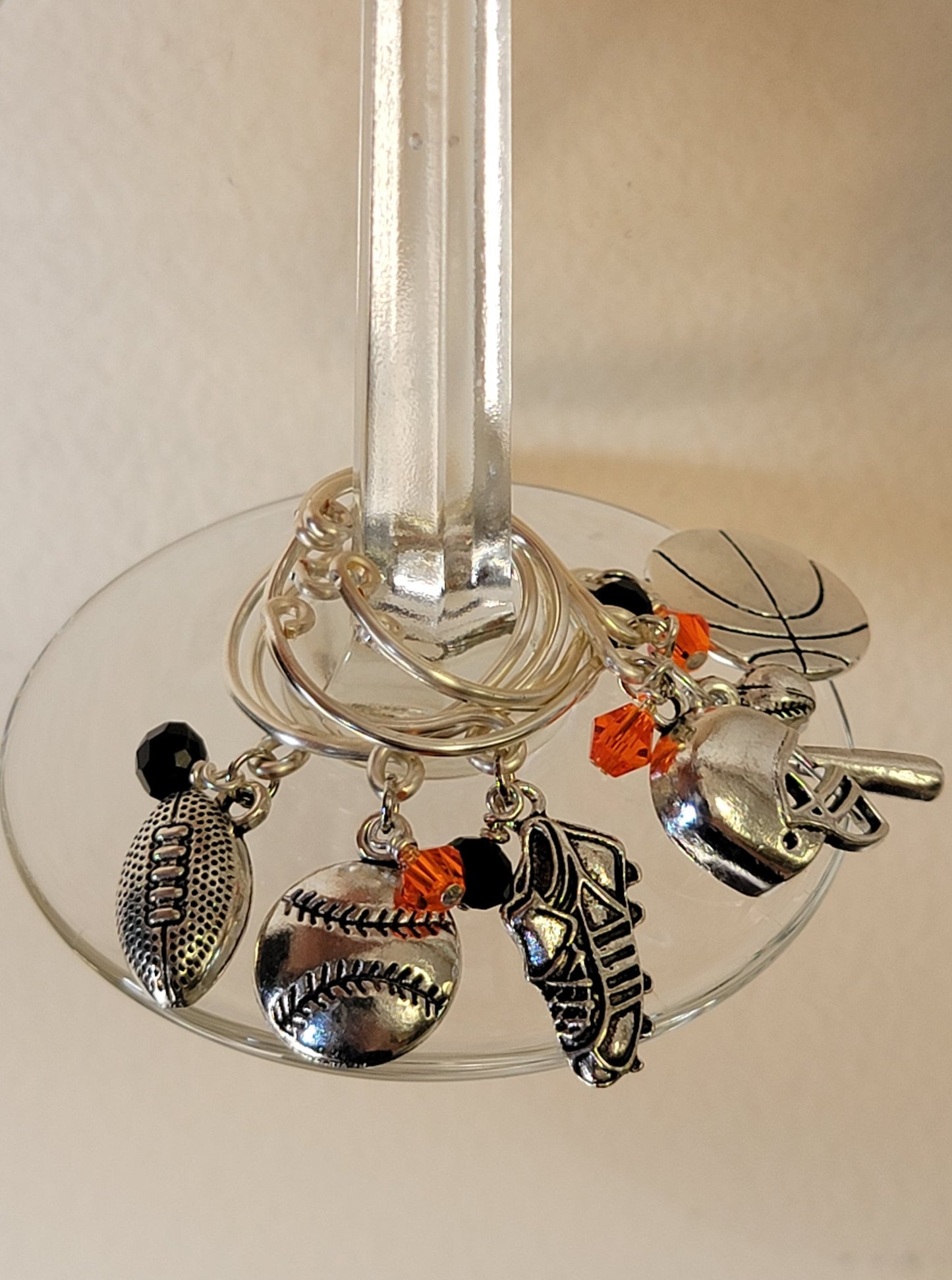 OSU Sports Wine Glass Charms