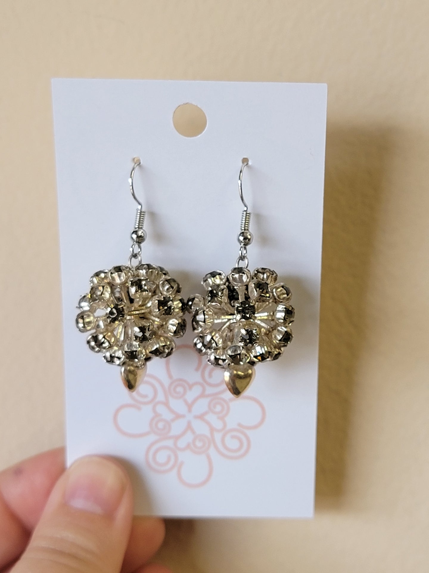 Silver Globe Earrings