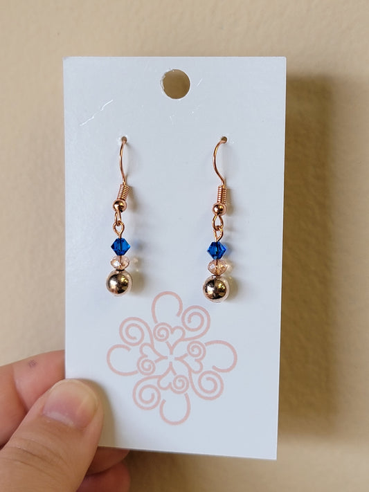 Rose Gold Crystal Earrings