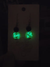 Clear Glow & Black Sparkle Earrings