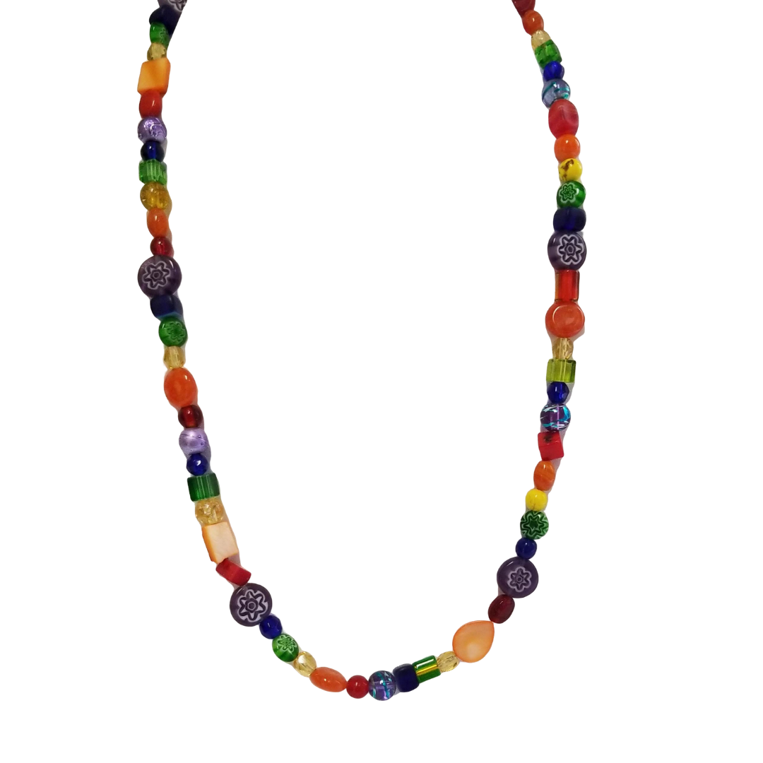 Rainbow Beaded Necklace