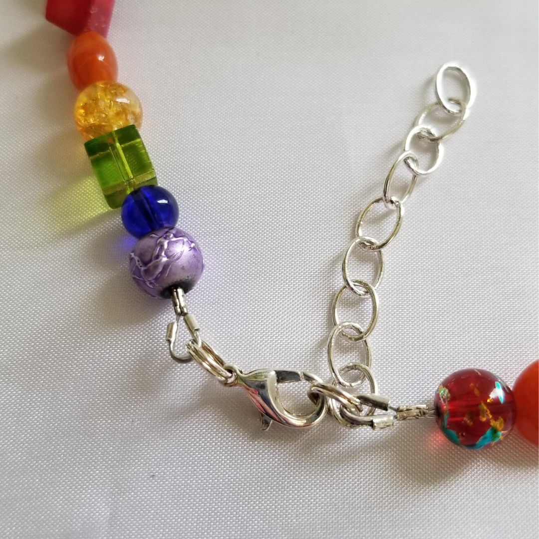 Rainbow Beaded Necklace