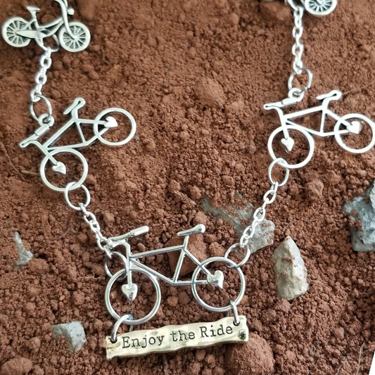 Enjoy The Ride Bicycle Charm Necklace - DearBritt