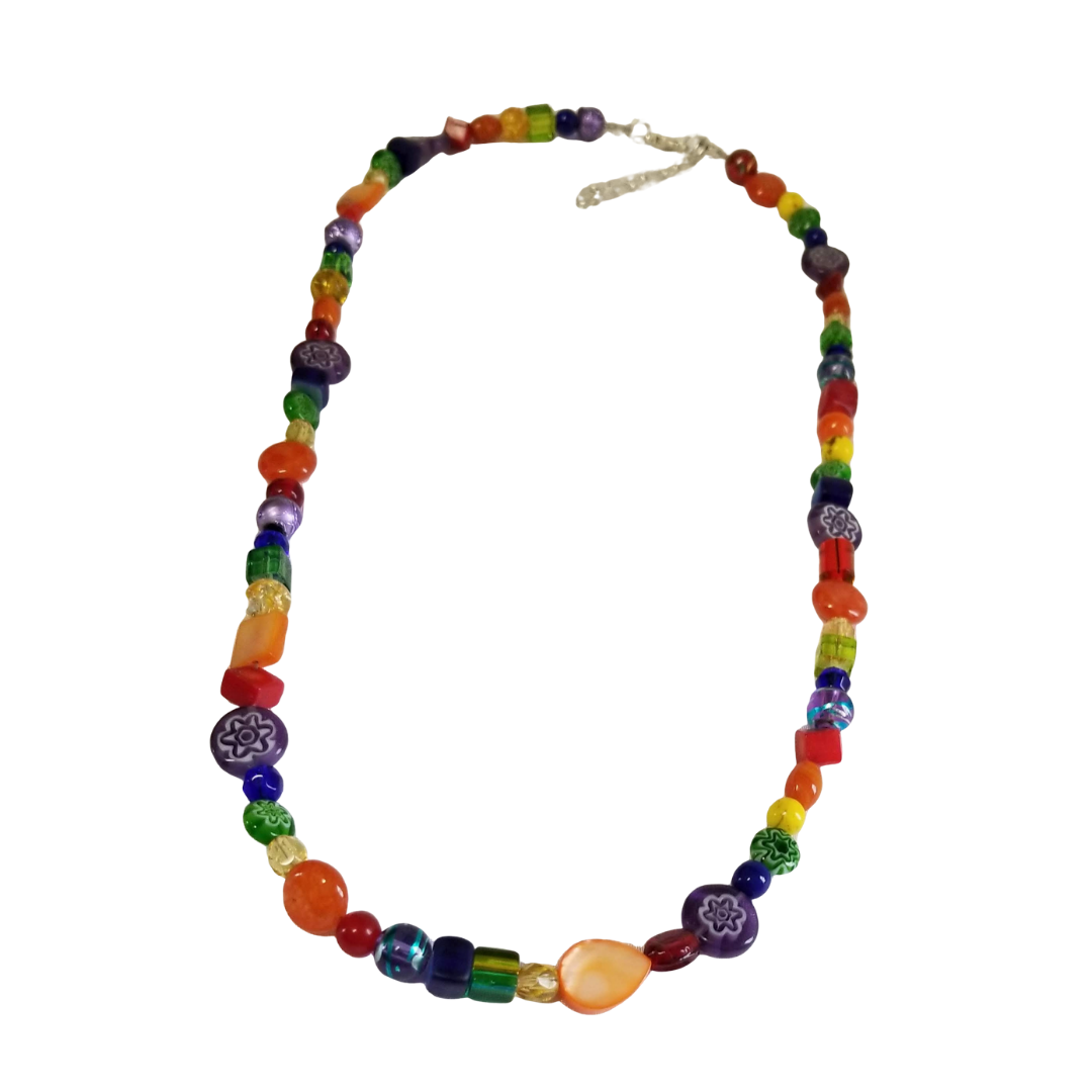 Rainbow Beaded Necklace