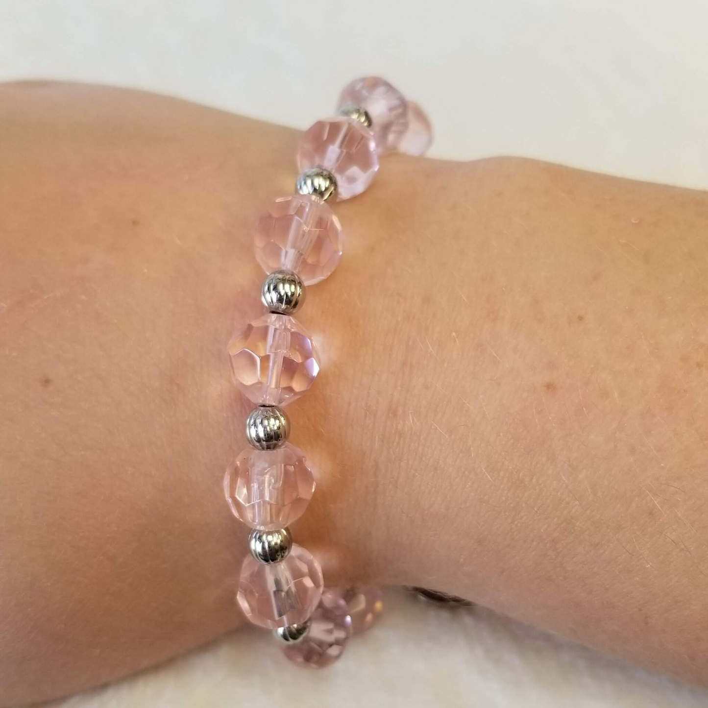 Clear Pink Bracelet - DearBritt