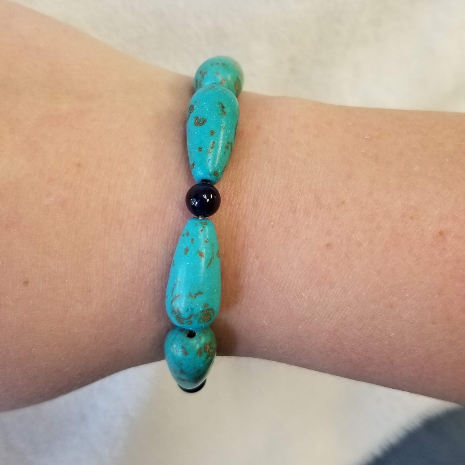 Turquoise & Navy Bracelet - DearBritt