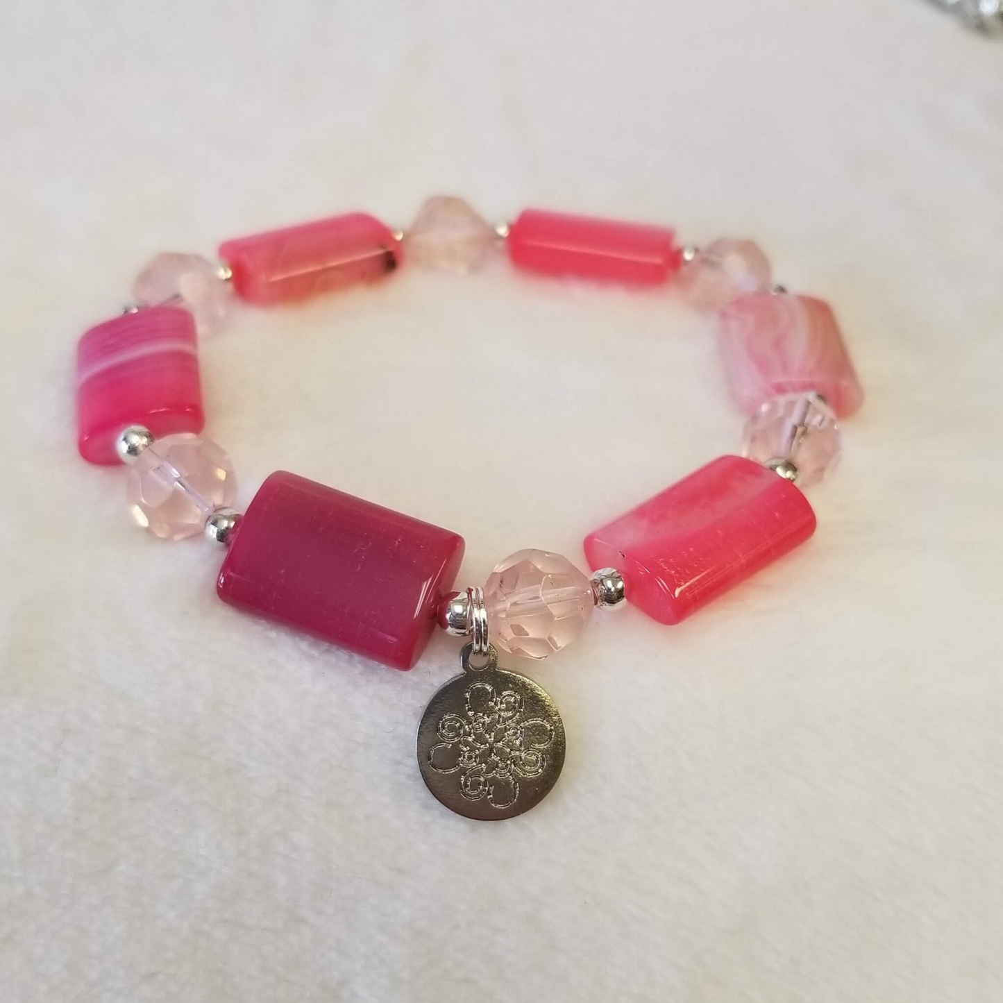 Pink Stone & Clear Bracelet - DearBritt