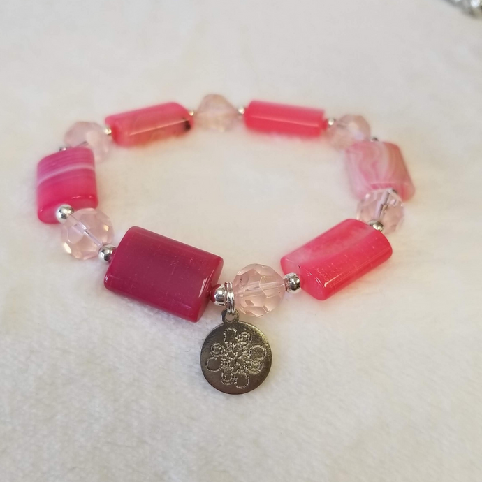 Pink Stone & Clear Bracelet - DearBritt