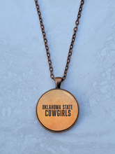 OK State Vintage, Copper 1.25" Round Necklace - Made to order - Custom Length