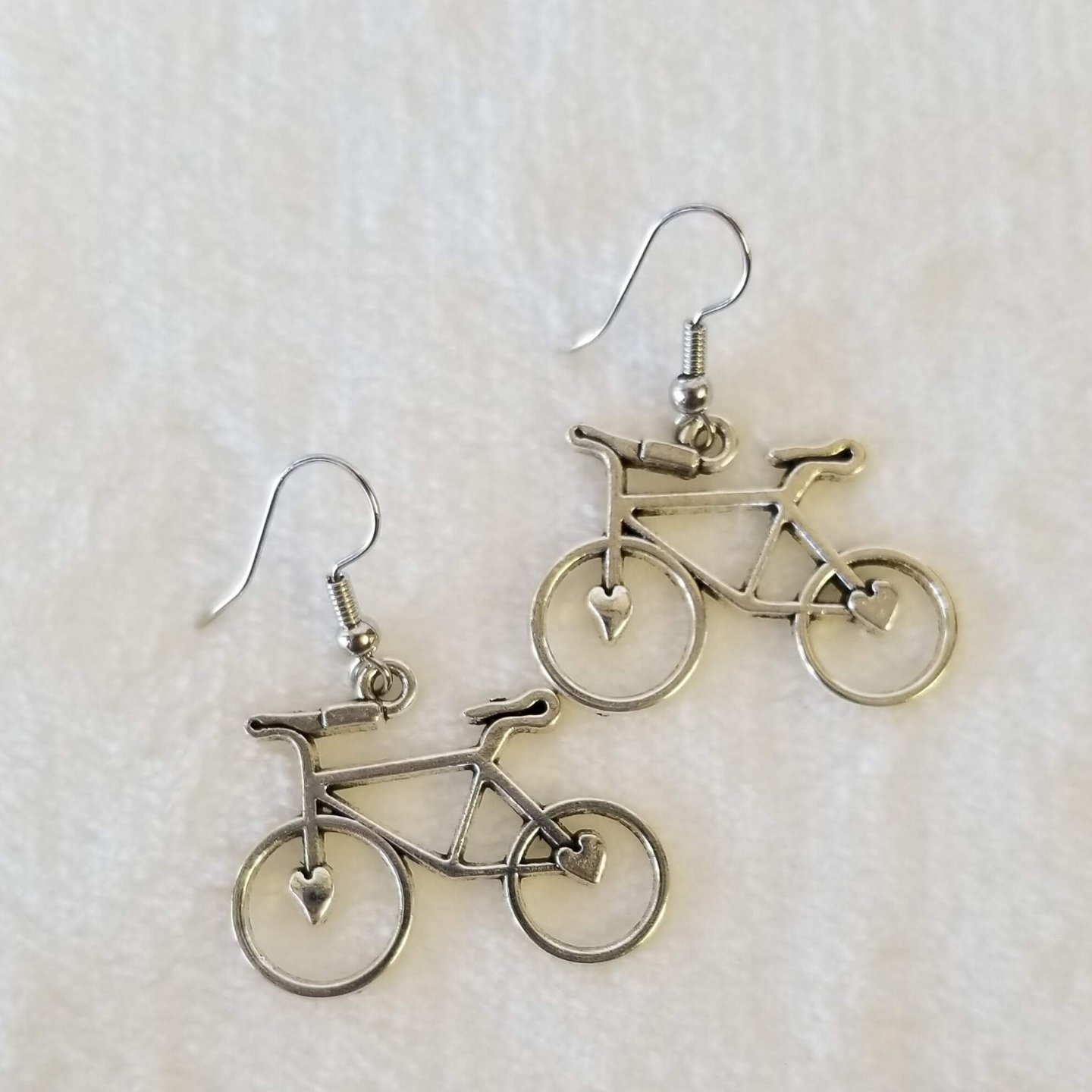 Silver Bicycle Earrings - DearBritt