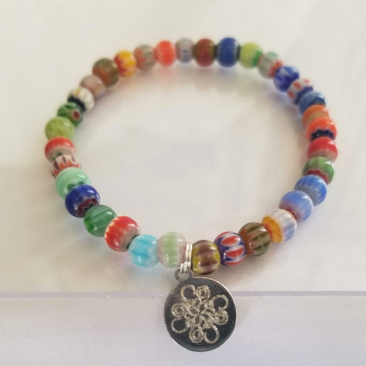 Rainbow Millefiori Bead Bracelet - DearBritt