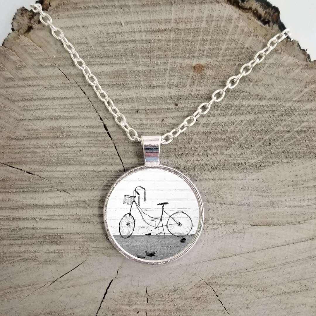 Bicycle Art Necklace - DearBritt