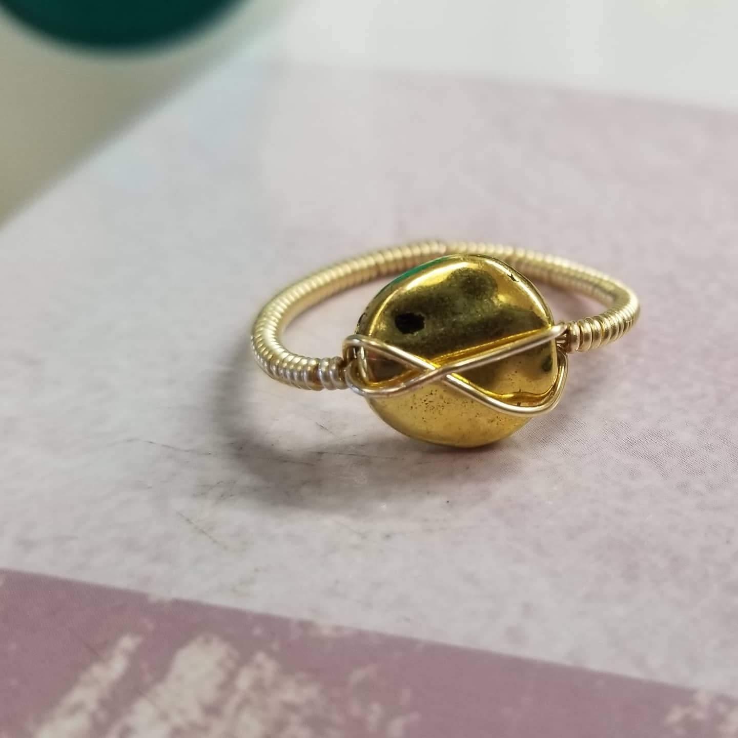 Wire Wrapped Pebble Ring - DearBritt