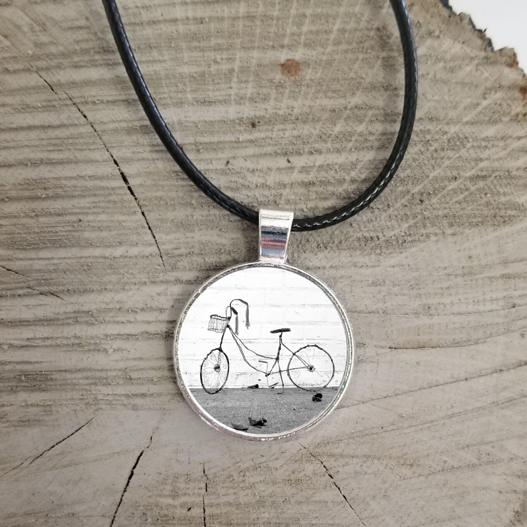 Bicycle Art Necklace - DearBritt