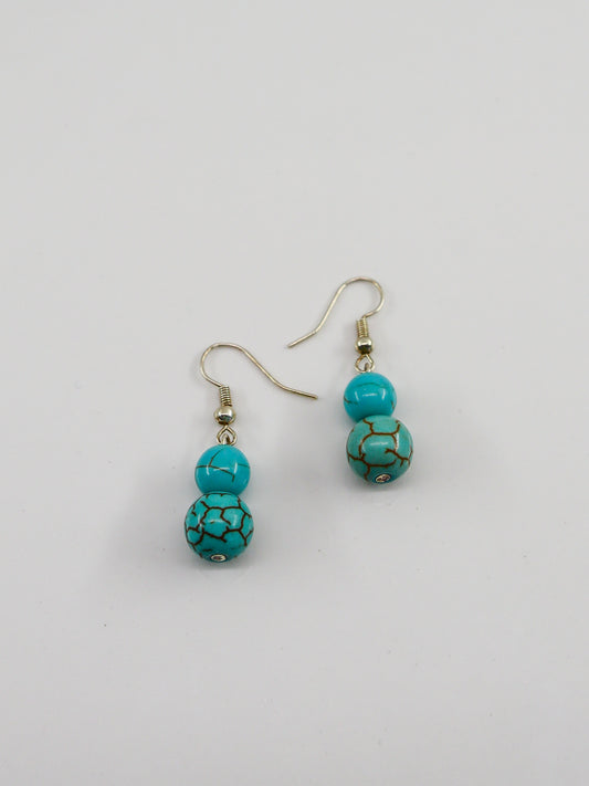 Double Turquoise Earrings